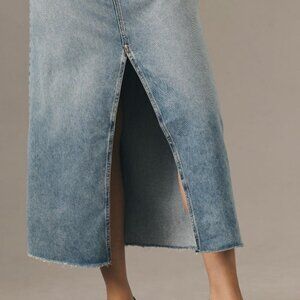 PILCRO By Anthropologie Madi Front-Slit Denim Skirt Women's Size 16W - FREE SHIP